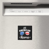 Mädchen ganz amerikanische Mama 4. Juli Magnet (In Situ (Geschirrspüler))