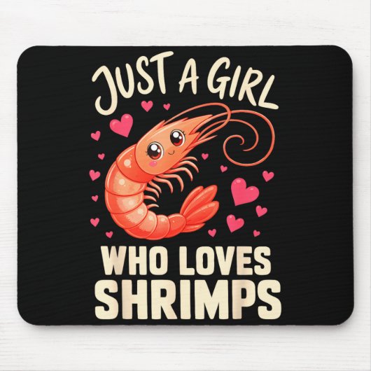 Mädchen Garnelen Cajun Meeresfrüchte Mousepad (Vorne)
