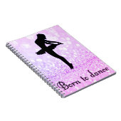 Mädchen Geboren, um Sparkle Spiral Foto Notebook Notizblock (Rechte Seite)
