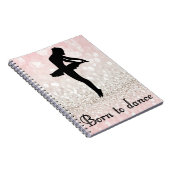 Mädchen Geboren, um Sparkle Spiral Foto Notebook Notizblock (Rechte Seite)