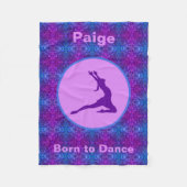 Mädchen Geboren zu tanzen Blau / Lila Fleece Blank (Vorderseite)