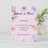 MÄDCHEN - GEBURTSTAG EINLADUNG (Stehend Vorderseite)