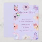 MÄDCHEN - GEBURTSTAG EINLADUNG (Vorne/Hinten)