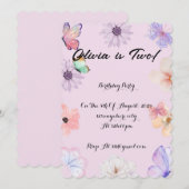 MÄDCHEN - GEBURTSTAG EINLADUNG (Vorne/Hinten)