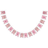 Mädchen Geburtstag Niedliche Farbige Schweinefleis Wimpelkette (Alle)