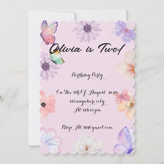 MÄDCHEN - GEBURTSTAG SAVE THE DATE (Vorderseite)