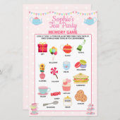 Mädchen Geburtstag Tee Party Memory Game (Vorne/Hinten)