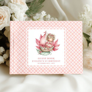 Mädchen-Geburtstags-Feengästebuch Pastellrosa Flor Gästebuch