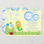 Mädchen-Geburtstags-Party Einladung der blonden (Vorne/Hinten)