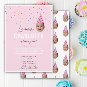 Mädchen Geburtstagseinladung 1. Geburtstag Baby Ge Einladung