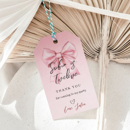 Mädchen-Geburtstagsgeschenk-Anhänger mit rosa Schl Geschenkanhänger