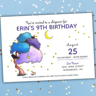 Mädchen Geburtstagsgeschwür Geburtstag Einladung
