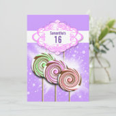 Mädchen Geburtstagsküche süß 16 Einladung (Stehend Vorderseite)