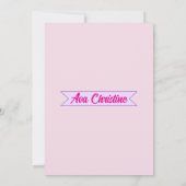 Mädchen Geburtstagskuchen-Party Einladung (Rückseite)