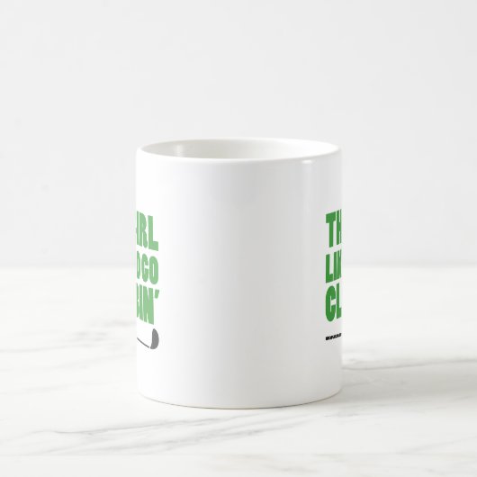Mädchen gehen gerne klubbin (Golf) Kaffeetasse (Mittel)