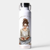 Mädchen genießen ein Buch mit Kaffee, vermeiden Trinkflasche (Vorne)