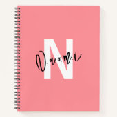 Mädchen-Geschenk – Personalisiertes N-Initialen-Na Notizblock (Vorderseite)