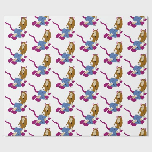 Mädchen Geschenkpapier (Flach)