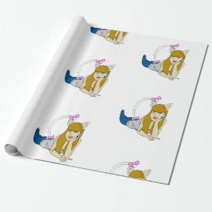 Mädchen Geschenkpapier