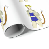 Mädchen Geschenkpapier (Rolleneckpunkt)