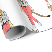 Mädchen Geschenkpapier (Rolleneckpunkt)