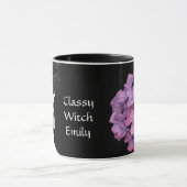 Mädchen-Gesicht-Blumenmode-Dame anpassbarer Name Tasse (Zentrum)