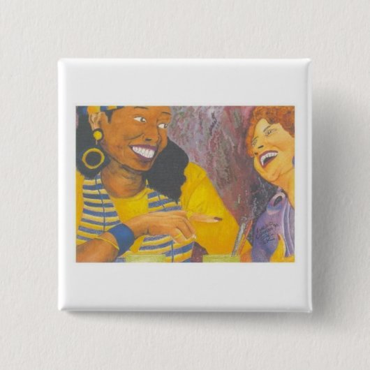 Mädchen-Gespräch Button (Vorderseite)