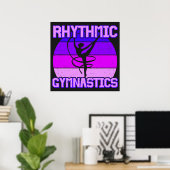 Mädchen gestörte rhythmische Gymnastik Poster (Heimbüro)