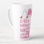 Mädchen Gewollt Grundrechte Word Art Milchtasse (Linke Ecke)