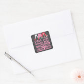 Mädchen Gewollt Grundrechte Word Art Quadratischer Aufkleber (Umschlag)