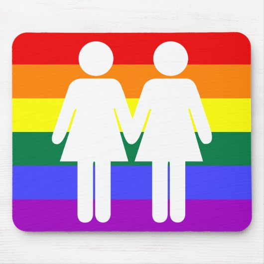 Mädchen + Girl Rainbow Mousepad (Vorne)