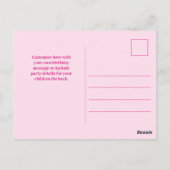 Mädchen glücklich Geburtstag 2 Foto Hot Pink Custo Postkarte (Rückseite)