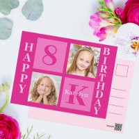 Mädchen glücklich Geburtstag 2 Foto Hot Pink Custo