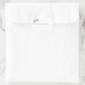 Mädchen - Go Runder Aufkleber (Tasche)