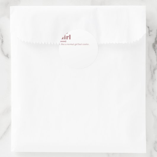 Mädchen - Go Runder Aufkleber (Tasche)