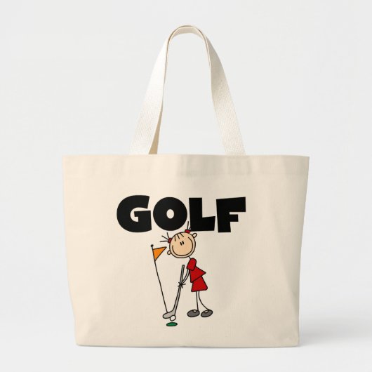Mädchen GOLF Jumbo Stoffbeutel (Vorne)