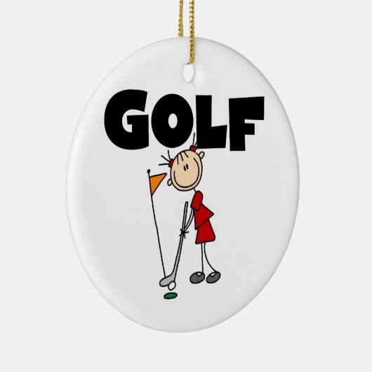 Mädchen GOLF Keramikornament (Rechts)