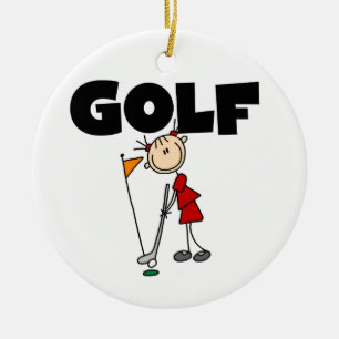 Mädchen GOLF Keramikornament