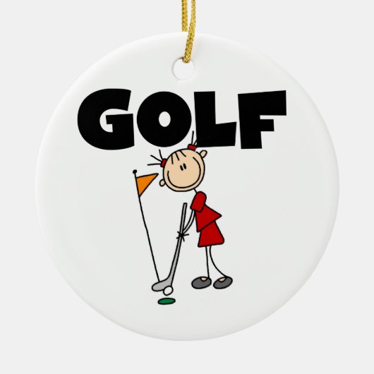 Mädchen GOLF Keramikornament (Vorne)