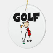 Mädchen GOLF Keramikornament (Links)