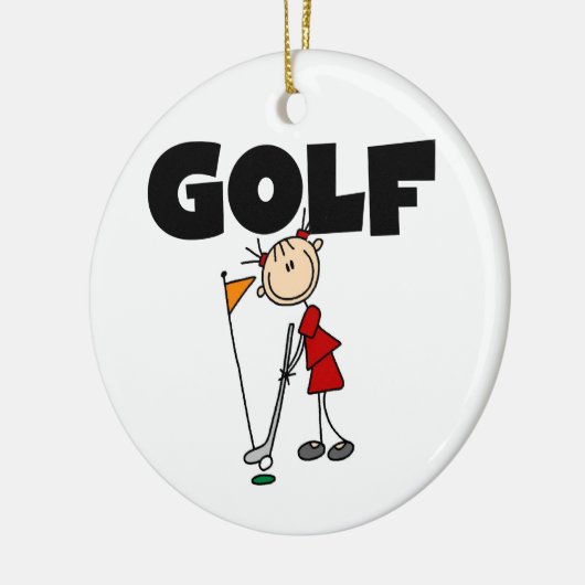 Mädchen GOLF Keramikornament (Links)