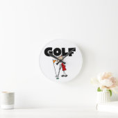 Mädchen GOLF Runde Wanduhr (Zuhause)