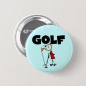 Mädchen GOLF T-Shirts und Geschenke Button (Vorne & Hinten)