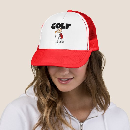 Mädchen GOLF T-Shirts und Geschenke Truckerkappe (Beispiel)