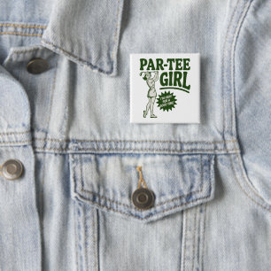 Mädchen Golferin Lustiges Par-Shirt Mädchen für Go Button