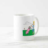 Mädchen-Golfspieler Kaffeetasse (VorderseiteRechts)