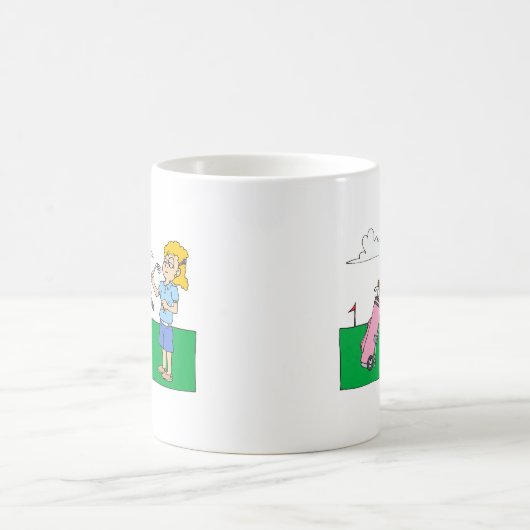 Mädchen-Golfspieler Kaffeetasse (Mittel)