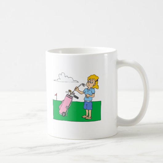 Mädchen-Golfspieler Kaffeetasse (Rechts)