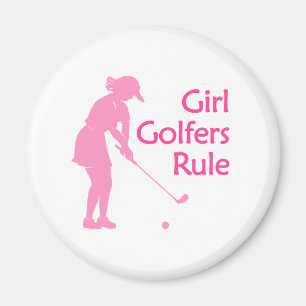 Mädchen-Golfspieler-Regel Magnet