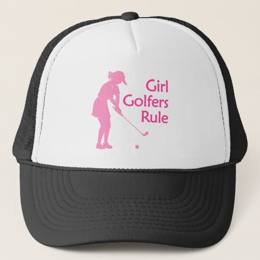 Mädchen-Golfspieler-Regel Truckerkappe (Vorderseite)